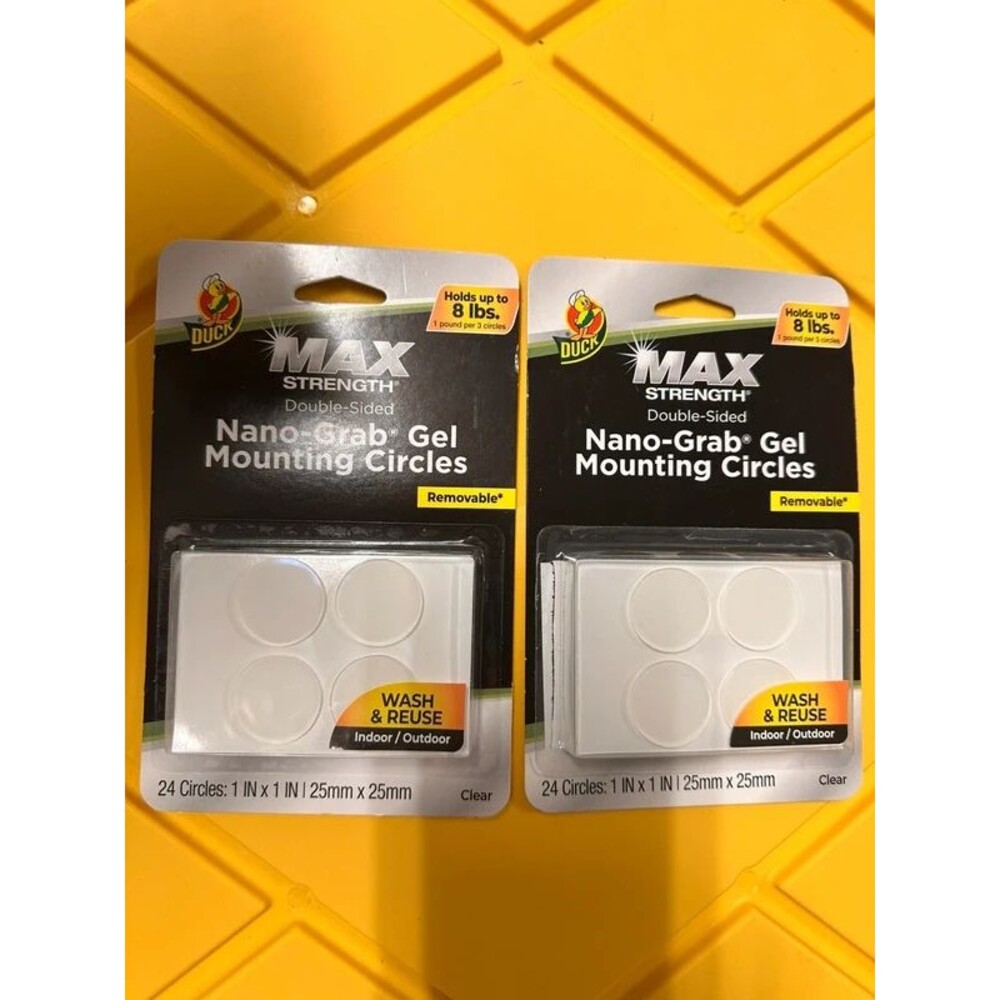 Duck Max Strength Double Sided Nano-Grab Gel Mounting Circles- Removable!